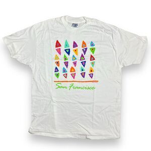 Hanes Beefy T-Shirt Men’s XL San Francisco California Colorful Artsy Vintage NEW